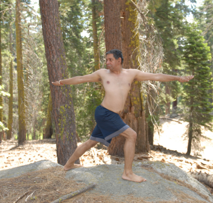 Virabhadrasana- warrior pose- yoga with ramadawar
