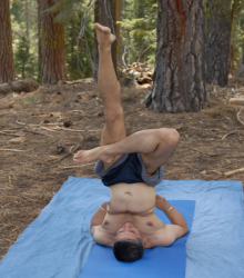 Upside Triangle Pose with One leg Lifted